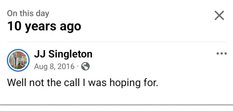JJ Singleton: Looking Back It's Hard to Put Into Words How Depressed and Scared I Was but I Survived 2 JJ Singleton