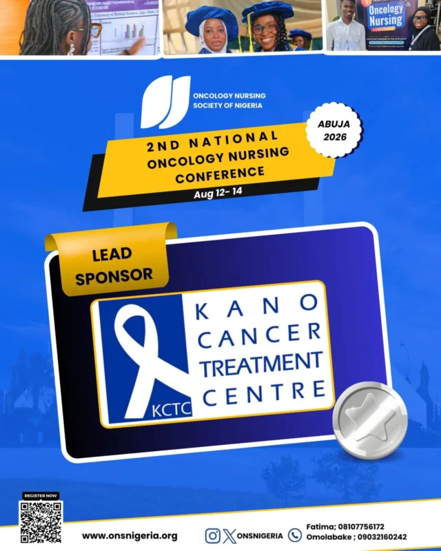 Spotlight KCTC as the Lead Sponsor of National Oncology Nursing Conference 2026 - ONS-Nigeria 2 Oncology Nursing Society of Nigeria, ONS-Nigeria