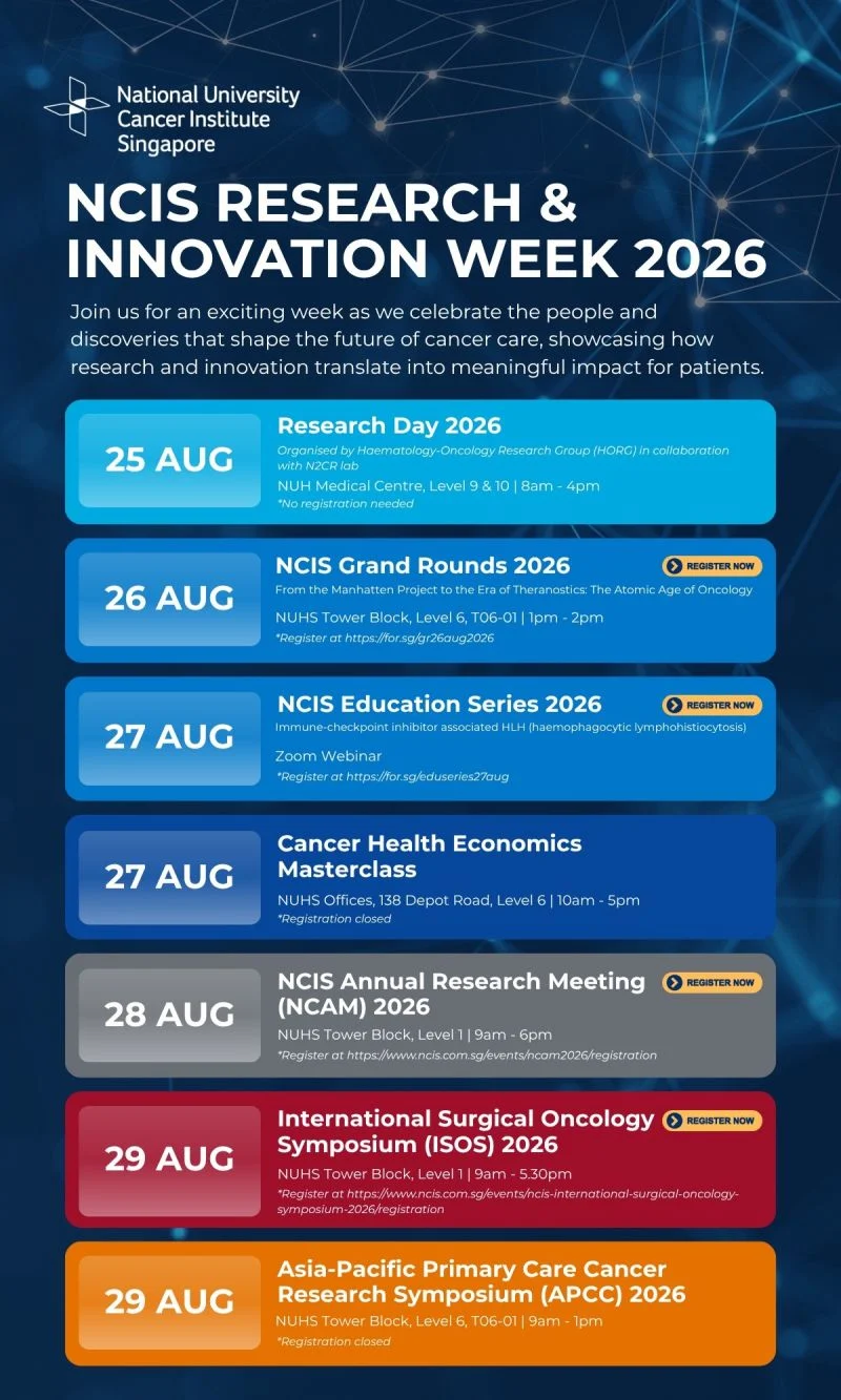 Cheng Ean Chee: Bringing Science and Clinical Care Together at NCIS Research and Innovation Week 2026 2 Cheng Ean Chee: Bringing Science and Clinical Care Together at NCIS Research and Innovation Week 2026