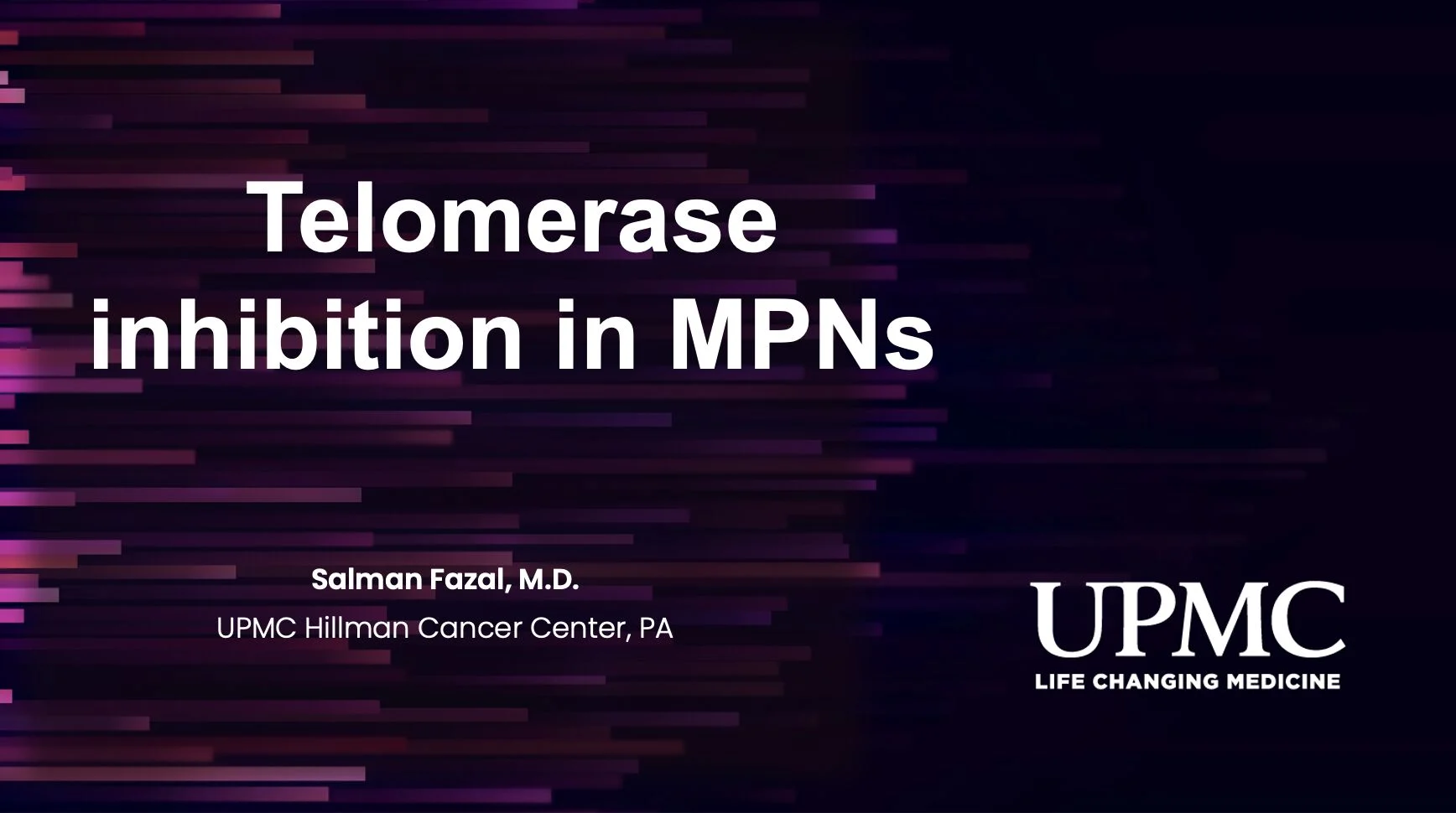 Salman Fazal: Honored to Present Telomerase Inhibition Insights at 2026 MPN Workshop 2 Salman Fazal