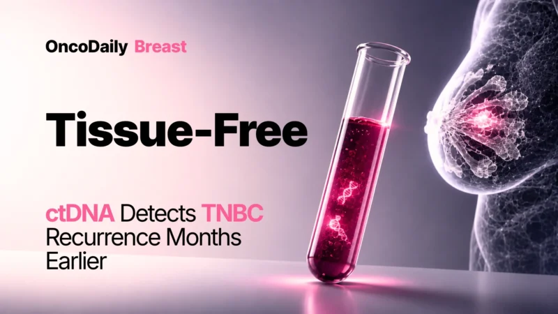 Tissue-Free ctDNA Detects MRD Before TNBC Recurrence