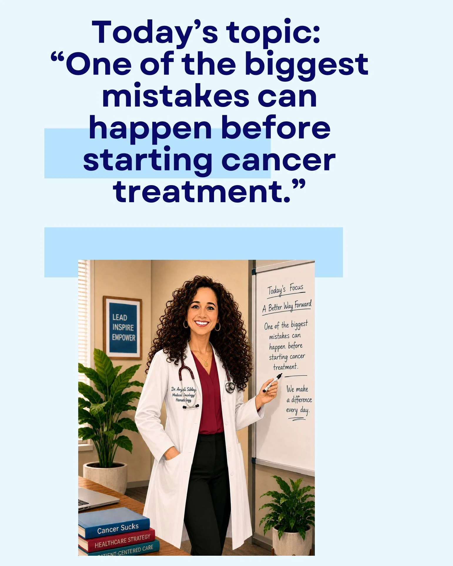 Anjali Sibley: Strategic Cancer Navigation - The Optimal Path Forward 2 https://lnkd.in/p/dWT2963g
