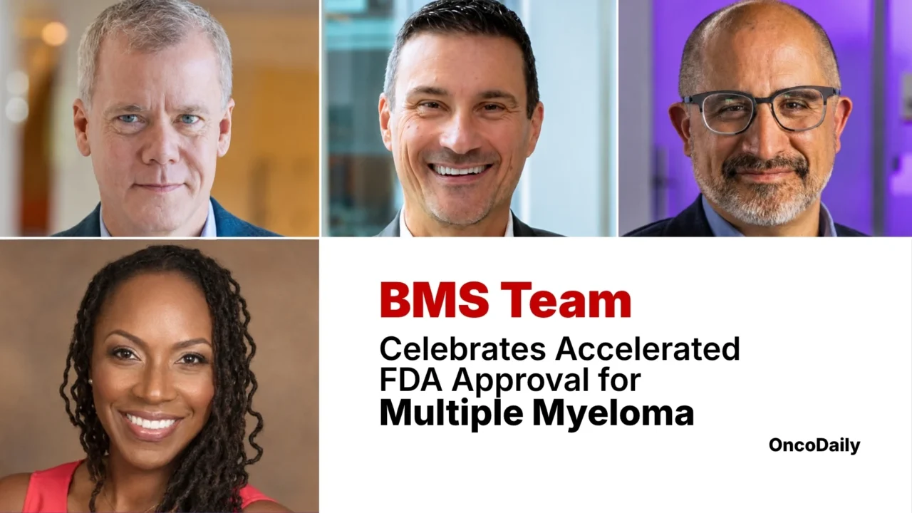BMS Team Celebrates Accelerated FDA Approval for Multiple Myeloma