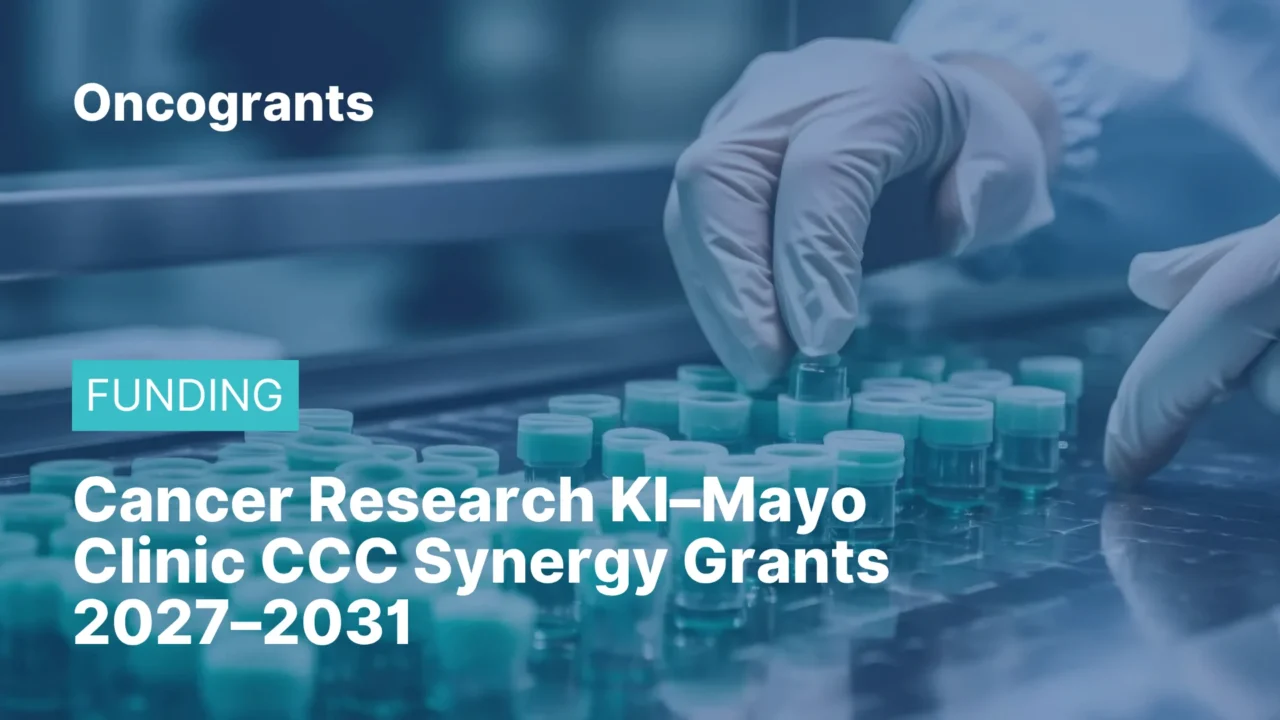 Cancer Research KI–Mayo Clinic CCC Synergy Grants 2027–2031