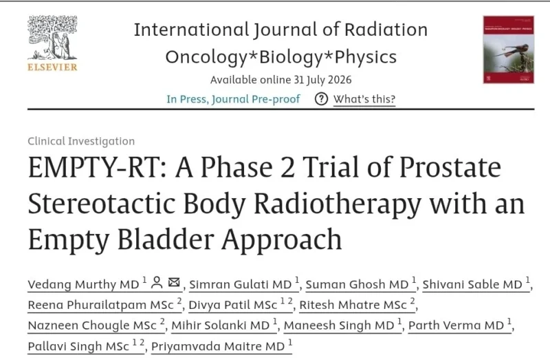 Vedang Murthy։ EMPTY-RT Trial Explores Empty Bladder Approach in Prostate SBRT 2 Vedang Murthy