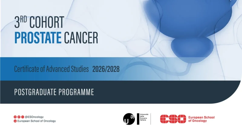 Scholarship Opportunity Available for the 3rd Certificate of Advanced Studies in Prostate Cancer – ESO
