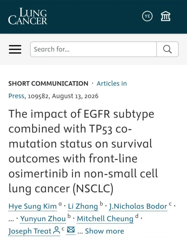 Yakup Ergün: L858R and TP53 Mutations May Influence Osimertinib Outcomes 2 Yakup Ergün: L858R and TP53 Mutations May Influence Osimertinib Outcomes