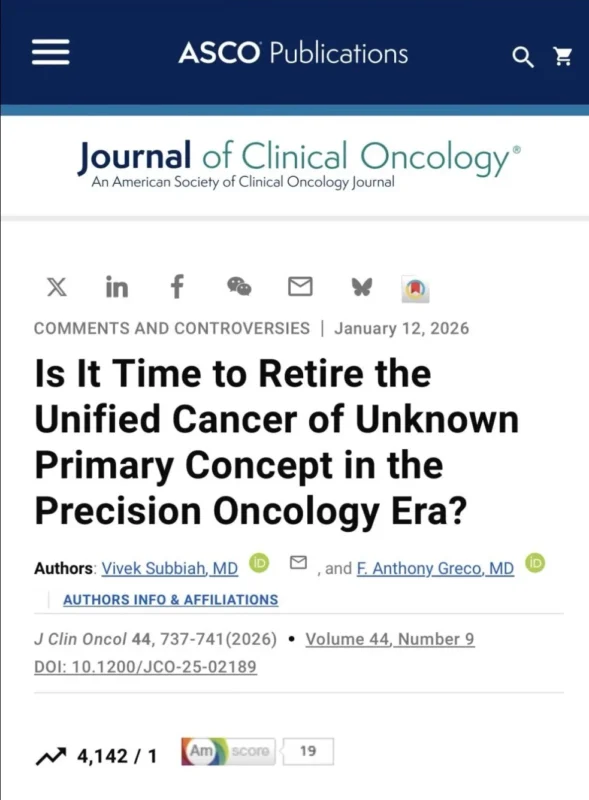 Vivek Subbiah: Rethinking the Unified Cancer of Unknown Primary Concept