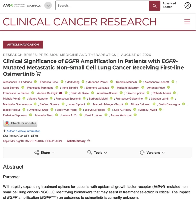 EGFR Amplification in EGFR-Mutated NSCLC: Critical Risk Marker 2 EGFR Amplification
