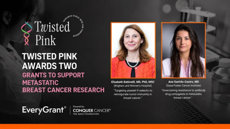 Twisted Pink Awards Two Grants to Support Metastatic Breast Cancer Research – Conquer Cancer, the ASCO Foundation