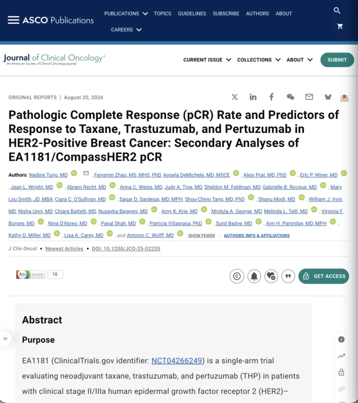 HER2DX Predicts Pathologic Complete Response in HER2-Positive Breast Cancer After Neoadjuvant THP 2 HER2DX