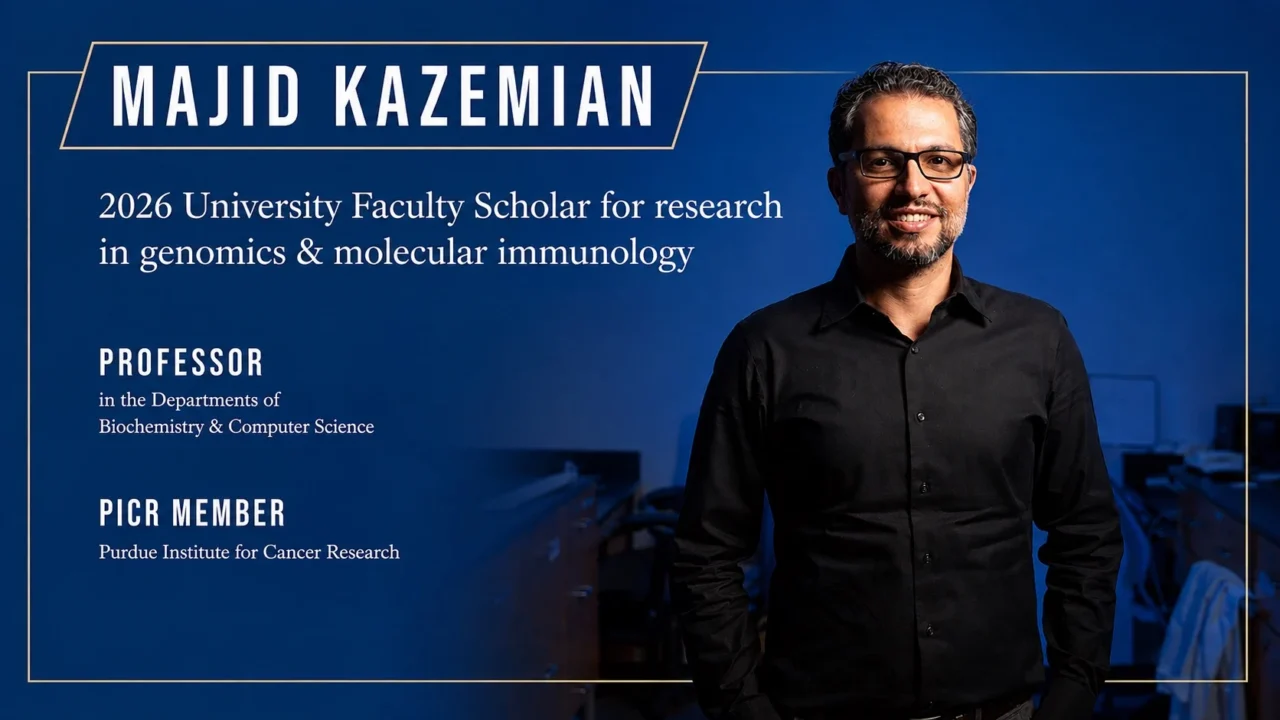 Majid Kazemian Recognized as a 2026 University Faculty Scholar for Genomics and Immunology Research – Purdue Institute for Cancer Research