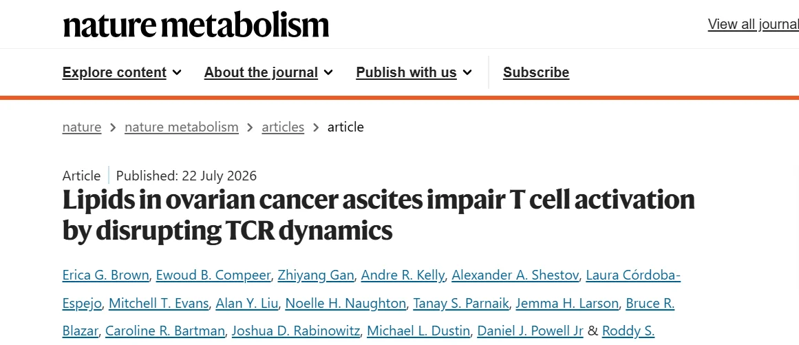 Patrick Hwu: How Tumor Lipids Suppress T-Cell Activation in Ovarian Cancer? 2 Patrick Hwu