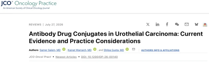 Sumanta Pal Highlights Review on Antibody Drug Conjugates in Urothelial Carcinoma 2 Shilpa Gupta