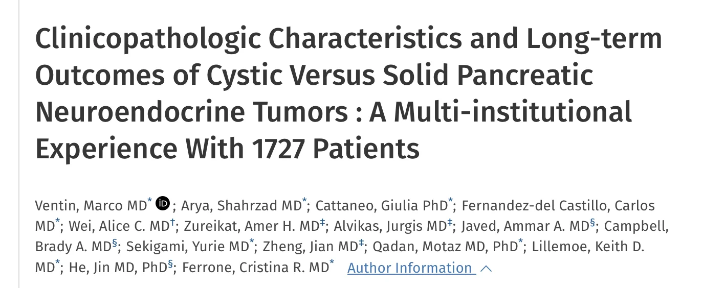 Thor Halfdanarson: Key Findings From the Largest Study of Cystic Pancreatic NETs to Date 2 Thor Halfdanarson: Key Findings From the Largest Study of Cystic Pancreatic NETs to Date