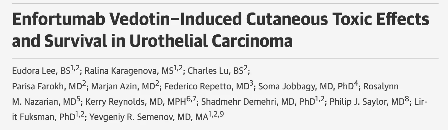 Katy Beckermann: Early EV Rash May Be Associated With Better Survival in Urothelial Carcinoma 2 Katy Beckermann: Early EV Rash May Be Associated With Better Survival in Urothelial Carcinoma