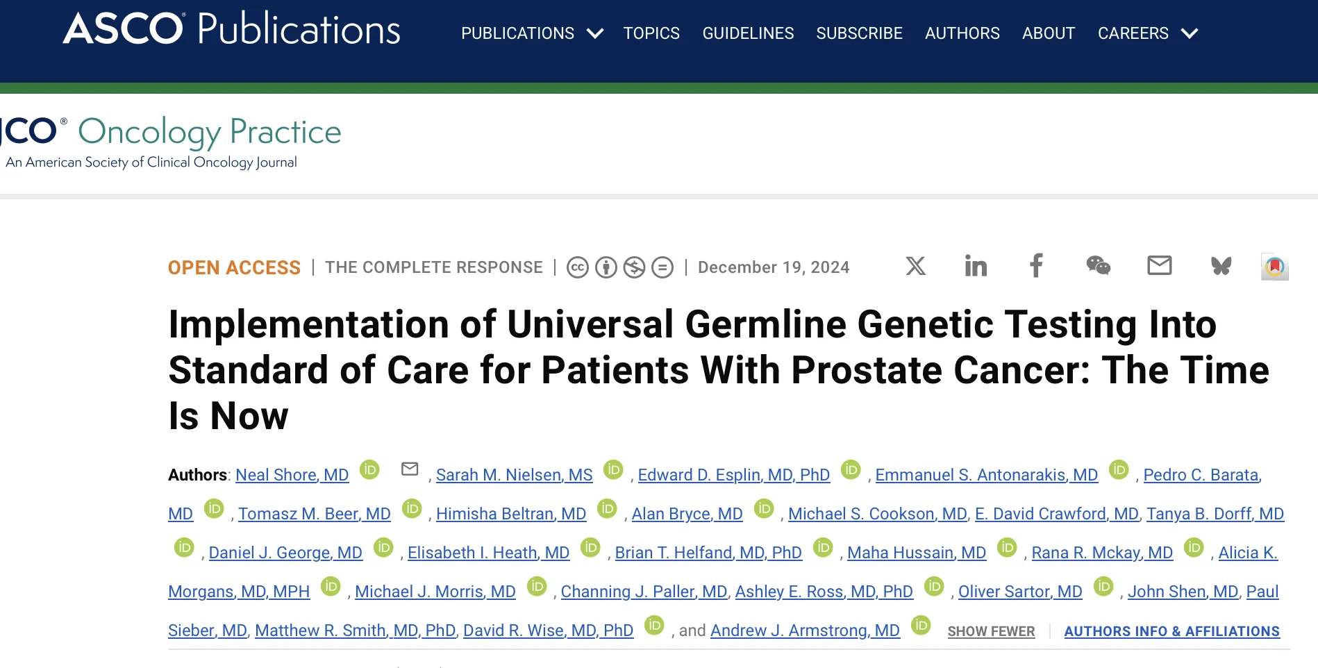 Ed Esplin: The Time Is Now for Universal Germline Testing in Prostate Cancer 2 Ed Esplin: The Time Is Now for Universal Germline Testing in Prostate Cancer