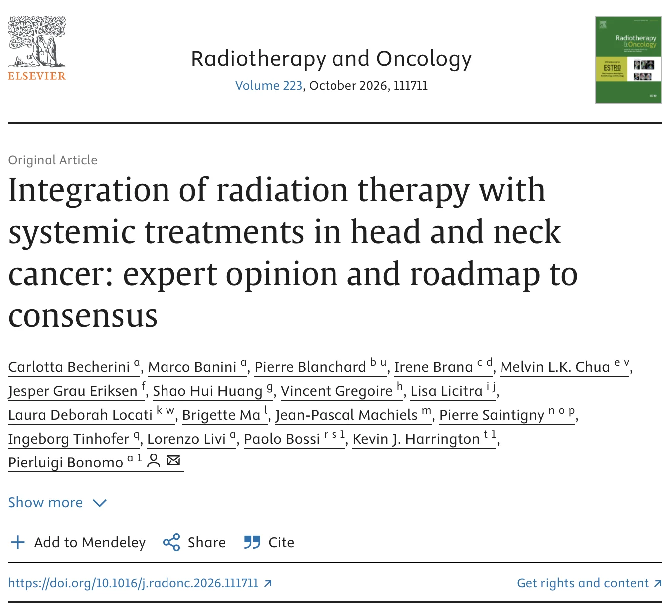 Pierluigi Bonomo: What Are the Top Research Priorities For Head and Neck Cancer Care? 2 Pierluigi Bonomo