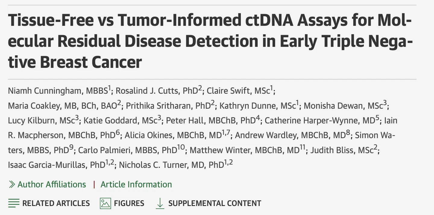 Massimo Cristofanilli: Confirming the Prognostic Value of MRD Detection in Early Triple Negative Breast Cancer 2 Massimo Cristofanilli: Confirming the Prognostic Value of MRD Detection in Early Triple Negative Breast Cancer
