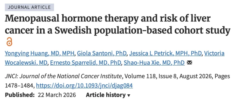 Glen Clack Raises Questions About Study Linking Menopausal Hormone Therapy to Lower Liver Cancer Risk 2 Glen Clack