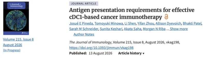 Matthew Gubin Highlights New Study on DC1-Based Cancer Vaccines and Antitumor Immunity 2 Matthew Gubin