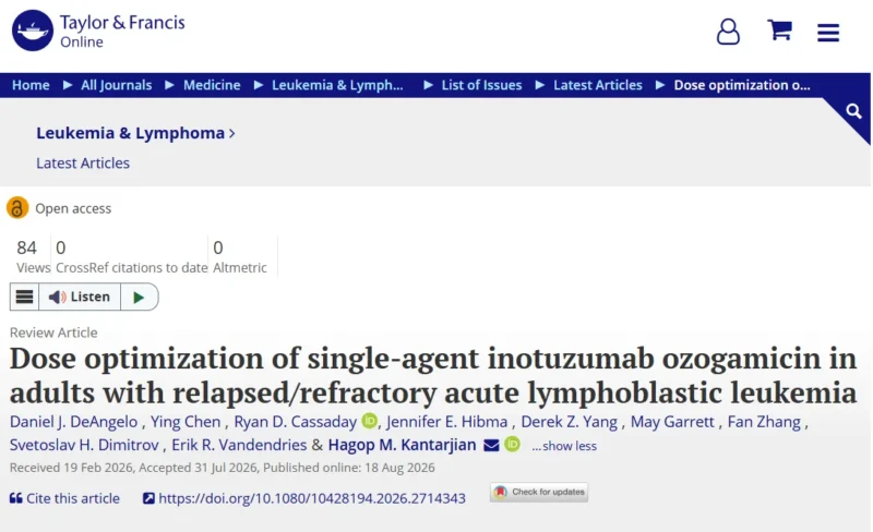 Prashant Mehta: Optimizing Inotuzumab for Better Outcomes in B-ALL