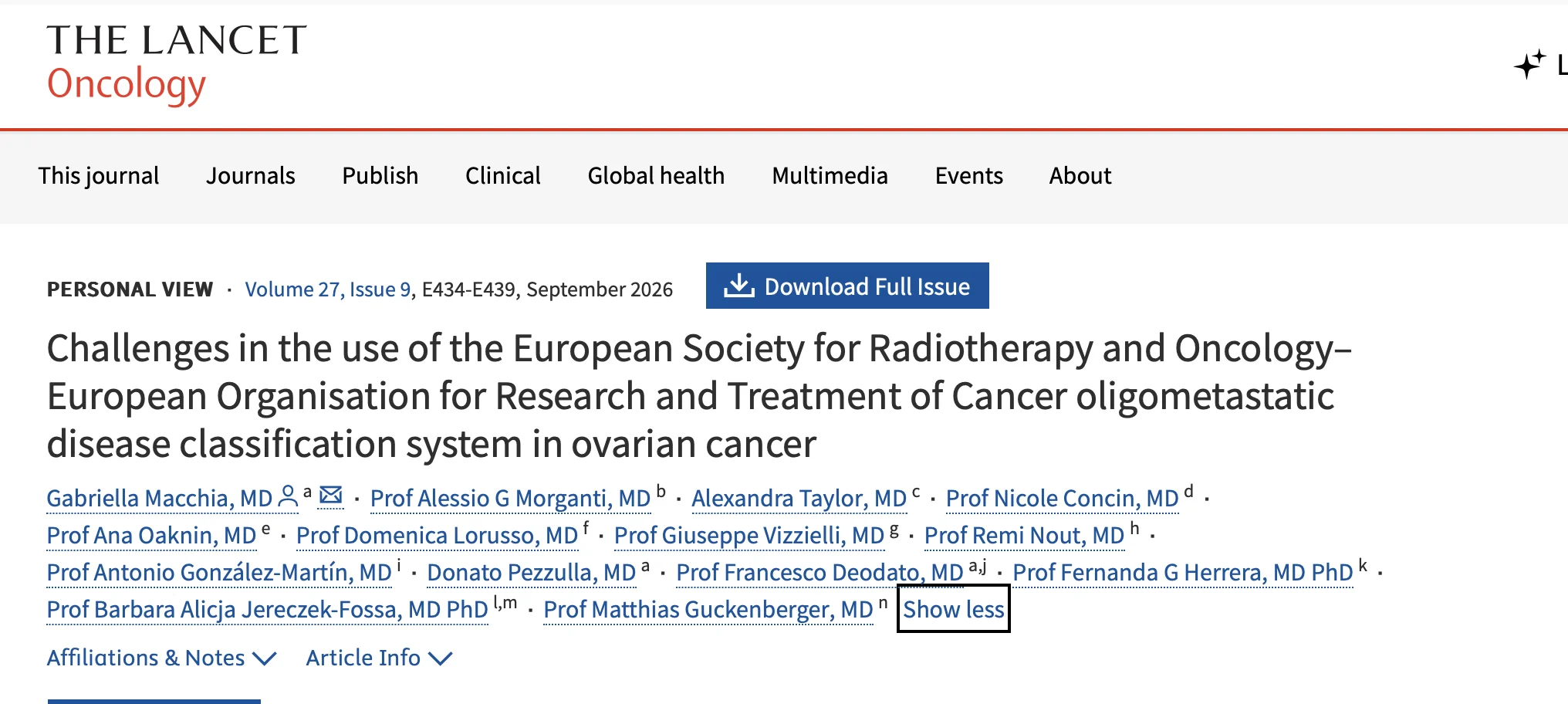 Giuseppe Caruso: How Should We Think about Oligorecurrent and Oligoprogressive Ovarian Cancer?