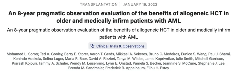 Mohamed Sorror: PCORI Awards Funding for Randomized Trials in Older Adults With AML 2 Mohamed Sorror: PCORI Awards Funding for Randomized Trials in Older Adults With AML