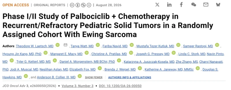 Daniel Morgenstern: Results From Phase I/II Palbociclib Study in Ewing Sarcoma