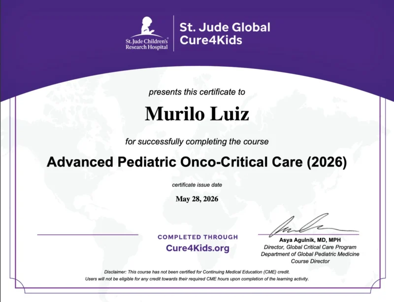 Murilo Brito Luiz: A New Step in Pediatric Onco-Critical Care Education 2 Murilo Brito Luiz: A New Step in Pediatric Onco-Critical Care Education