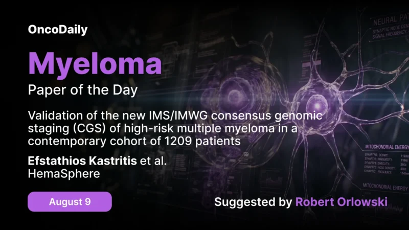 Myeloma Paper of the Day, August 9th, Suggested by Robert Orlowski