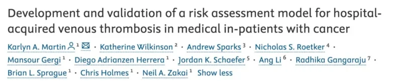 Heghine Khachatryan: Rethinking VTE Risk Assessment in Hospitalized Cancer Patients