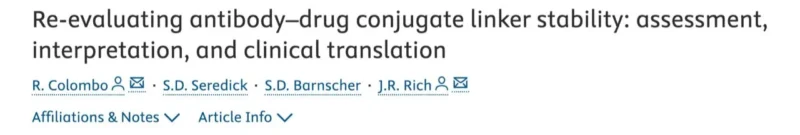 Raffaele Colombo: New Insights Into ADC Linker Stability and Clinical Translation 2 Raffaele Colombo: New Insights Into ADC Linker Stability and Clinical Translation