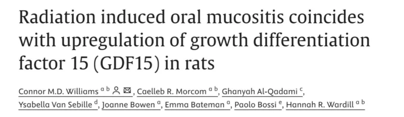 Hannah Wardill Uncovers Link Between Radiation Mucositis and Cachexia Driver GDF-15