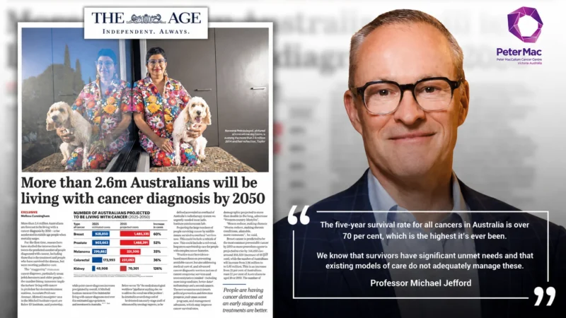 2.6 Million Australians to Live with Cancer by 2050 – Peter MacCallum Cancer Centre 2 2.6 Million Australians to Live with Cancer by 2050 – Peter MacCallum Cancer Centre