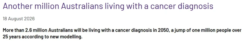 2.6 Million Australians to Live with Cancer by 2050 – Peter MacCallum Cancer Centre 3 2.6 Million Australians to Live with Cancer by 2050 – Peter MacCallum Cancer Centre
