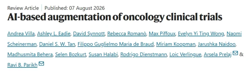 Andrea Villa and Co-Authors Explore AI’s Role Across the Oncology Clinical Trial Lifecycle 2 Andrea Villa and Co-Authors Explore AI’s Role Across the Oncology Clinical Trial Lifecycle