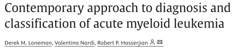 Suggested Articles on Leukemia and Hematopathology Shared by Sanam Loghavi 7 Suggested Articles on Leukemia and Hematopathology Shared by Sanam Loghavi