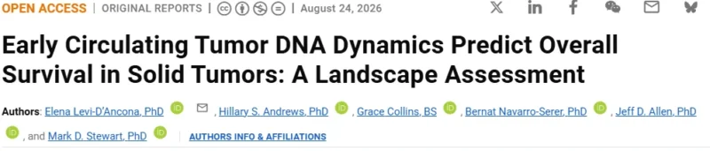 Jeff Allen: New Evidence Supporting ctDNA as an Early Indicator of Treatment Benefit
