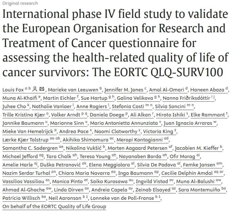 Louis Fox: Advancing Quality of Life Research for Cancer Survivors 2 Louis Fox: Advancing Quality of Life Research for Cancer Survivors