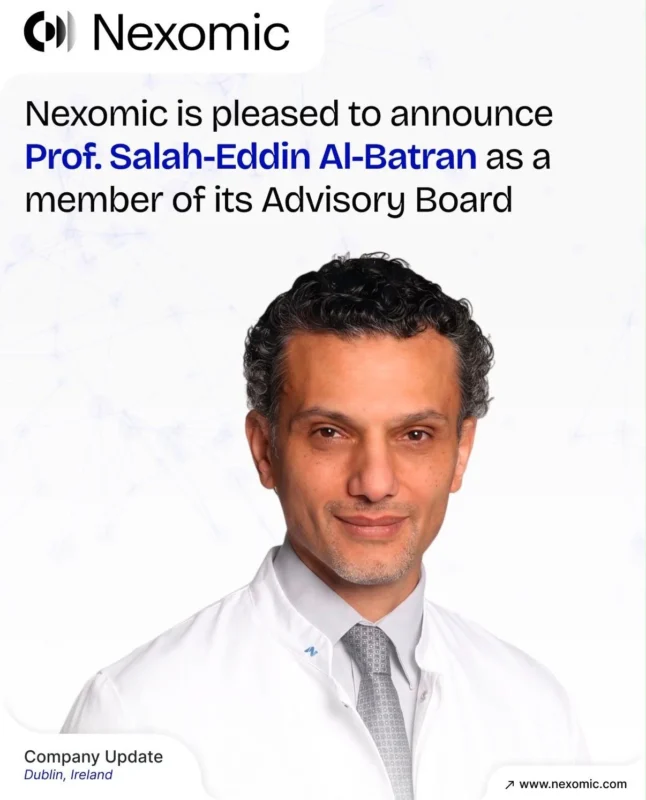 Humaid Al-Shamsi: Salah-Eddin Al-Batran Joins Nexomic to Advance GI Precision Oncology