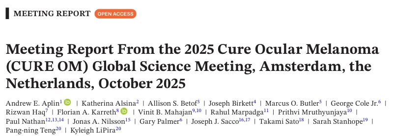 Melanoma Research Foundation Highlights New CURE OM Report