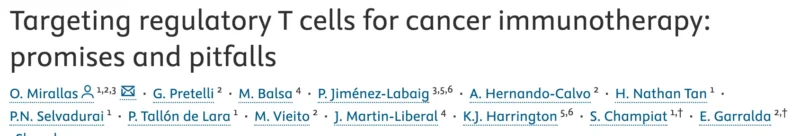 Oriol Mirallas Publishes Review on Targeting Regulatory T Cells for Cancer Immunotherapy 2 Oriol Mirallas
