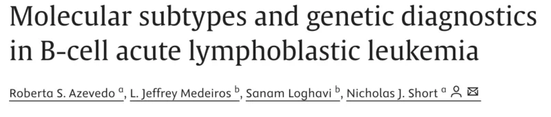 Suggested Articles on Leukemia and Hematopathology Shared by Sanam Loghavi 3 Suggested Articles on Leukemia and Hematopathology Shared by Sanam Loghavi