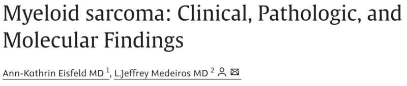 Suggested Articles on Leukemia and Hematopathology Shared by Sanam Loghavi 8 Suggested Articles on Leukemia and Hematopathology Shared by Sanam Loghavi