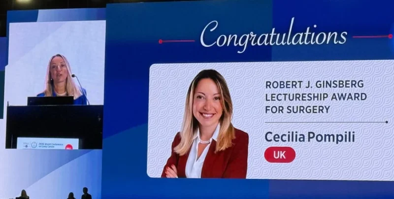 Jill Feldman: Congrats to Cecilia Pompili For Receiving the Robert J Ginsberg Lectureship Award