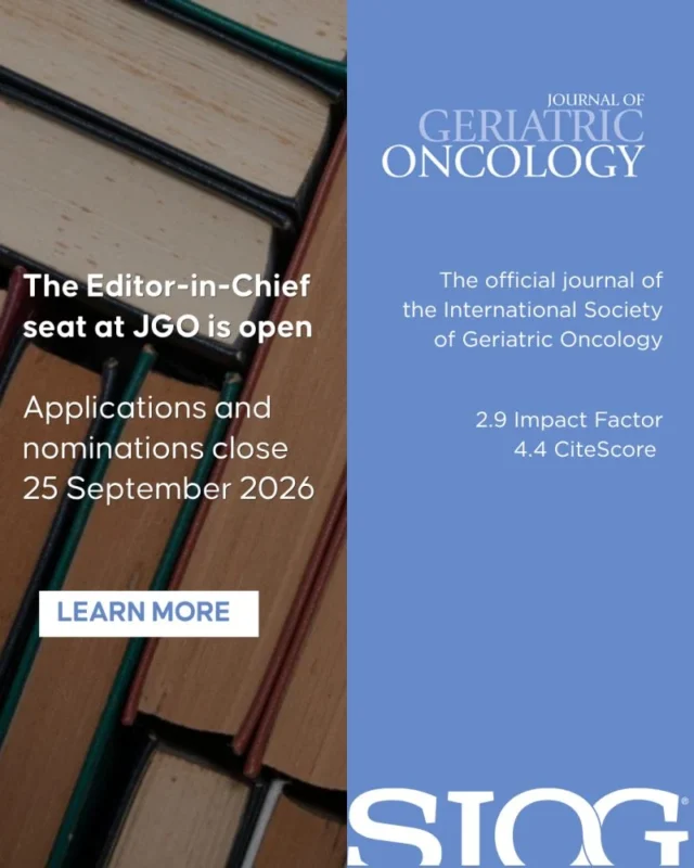 JGO Editor-in-Chief Applications and Nominations Close Today - SIOG