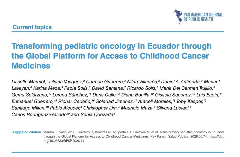 Liliana Vasquez: Pleased to Share Ecuador’s Experience Advancing Childhood Cancer Care