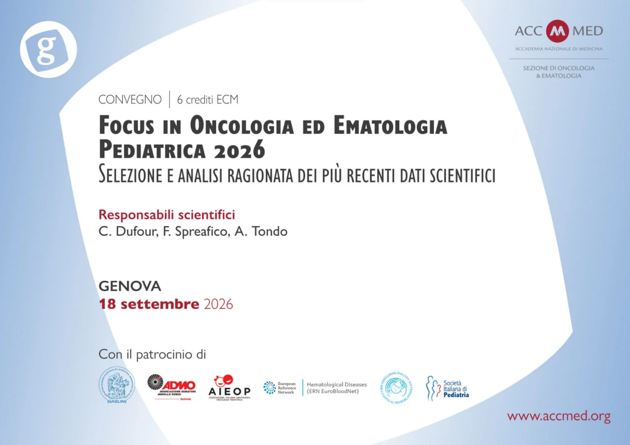 Focus on Pediatric Oncology and Hematology 2026 Scientific Meeting in Genoa - AIEOP 2 AIEOP