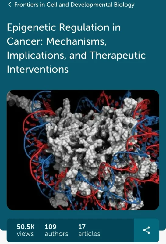 Federico Pio Fabrizio: Frontiers Collection on Epigenetic Regulation in Cancer Brings Together 109 Authors 2 Federico Pio Fabrizio: Frontiers Collection on Epigenetic Regulation in Cancer Brings Together 109 Authors